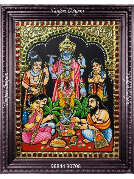 Authentic Sathya Narayana Tanjore Painting